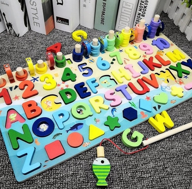 Montessori Alphabet & Number Puzzle for Kids