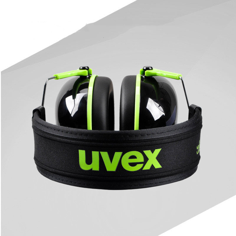 Black and green noise-reducing sensory ear muffs for kids
