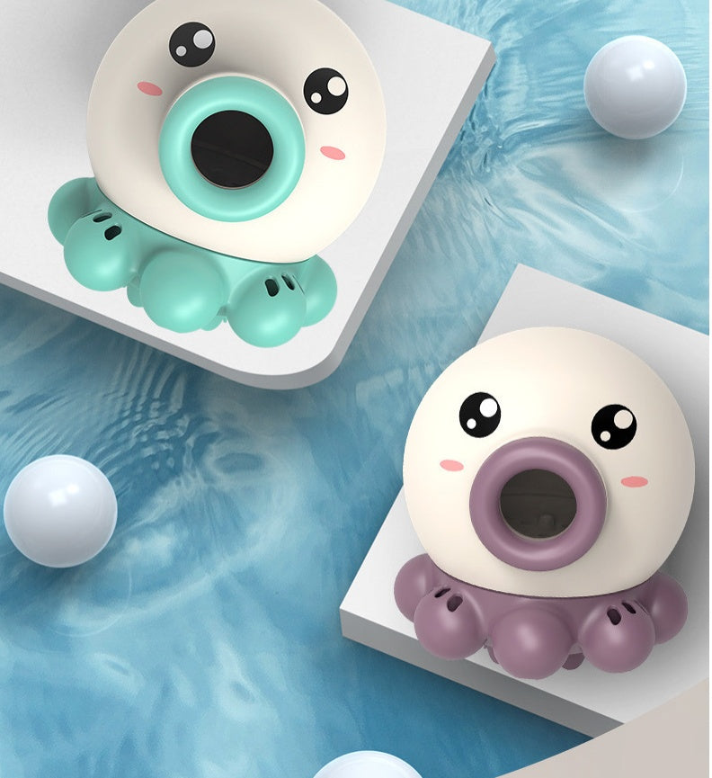 Bath water spray toy for toddlers designed for sensory bath play,  routines, and toddler water fun