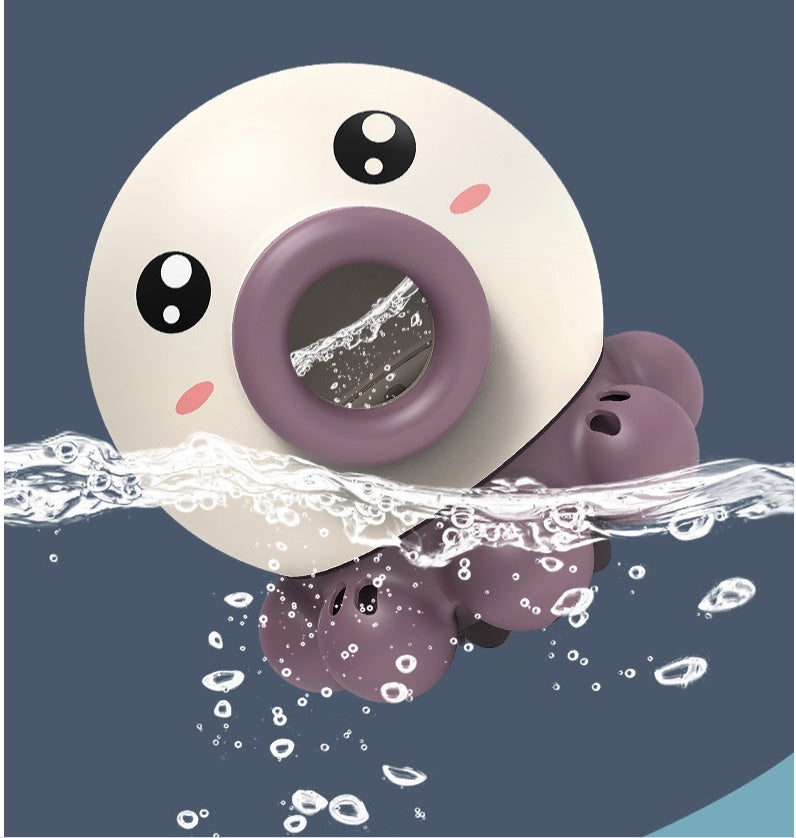 Bath water spray toy for toddlers designed for sensory bath play,  routines, and toddler water fun