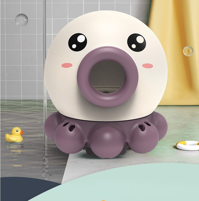 Bath water spray toy for toddlers designed for sensory bath play,  routines, and toddler water fun