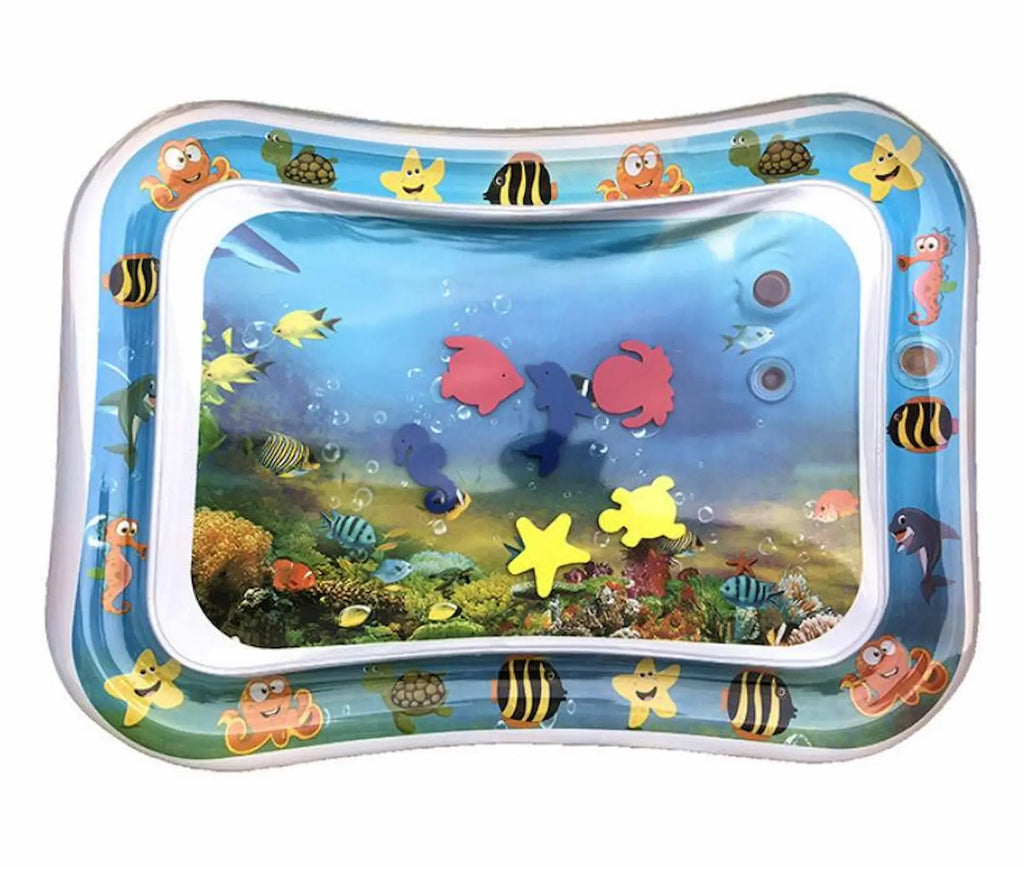 Baby water play mat for sensory tummy time activity