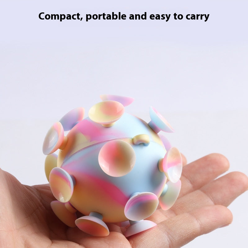 Sensory suction fidget ball for kids designed for autism support, ADHD focus, stress relief, sensory regulation, calming play, and fine motor development