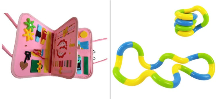 Montessori Sensory Busy Board for Toddlers | Fine Motor Skills Toy for Autism & ADHD