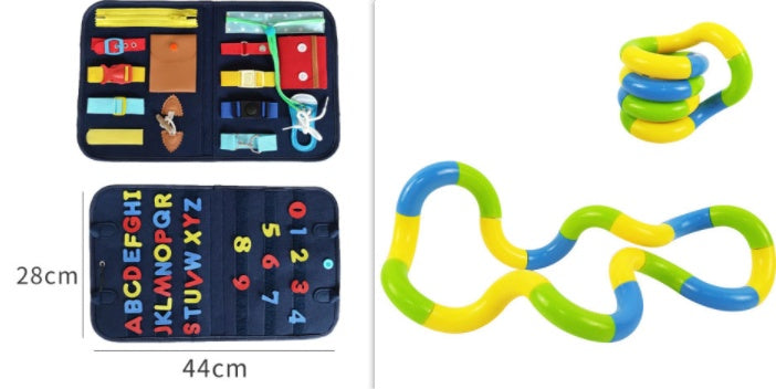 Montessori Sensory Busy Board for Toddlers | Fine Motor Skills Toy for Autism & ADHD