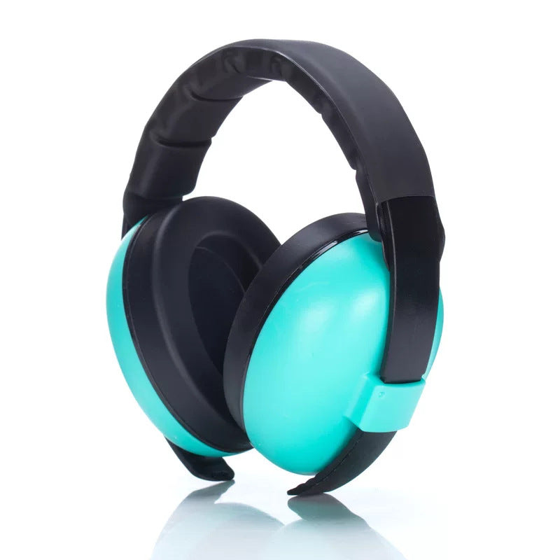 Baby noise-cancelling earmuffs with adjustable headband and cushioned ear pads