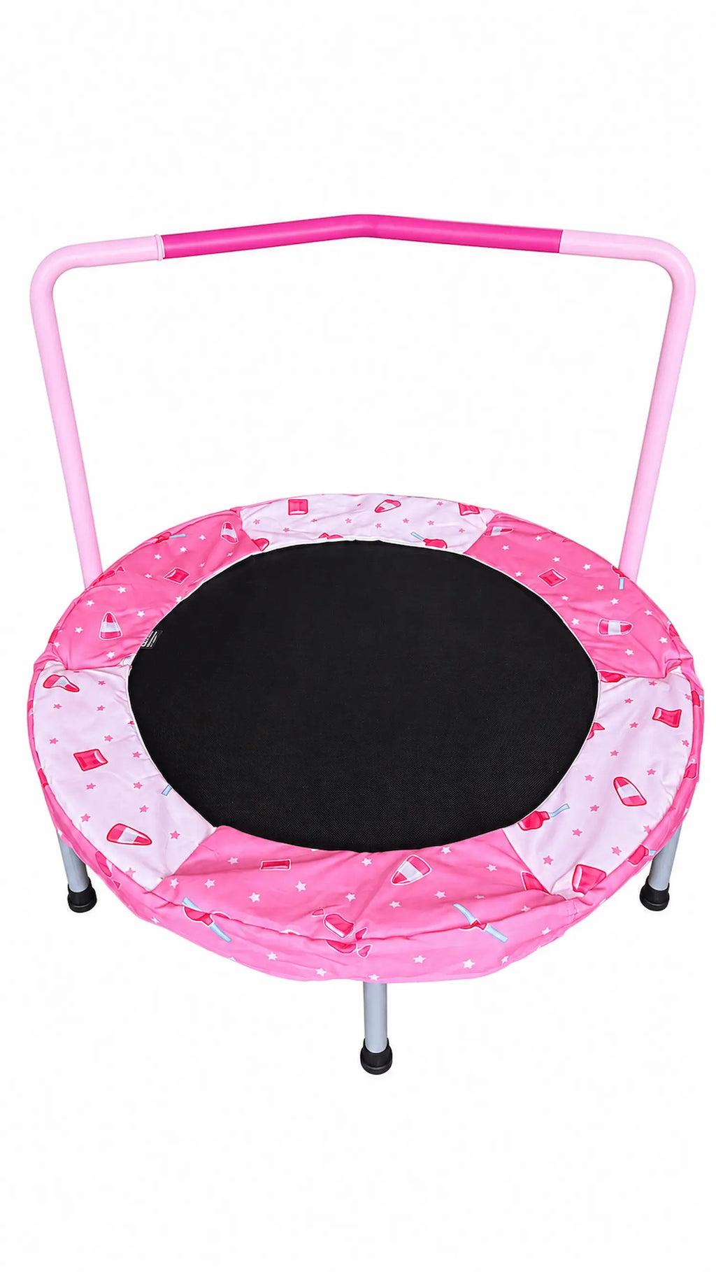 36” Kids Trampoline with Handle | Foldable Indoor Outdoor Mini Trampoline – view 2