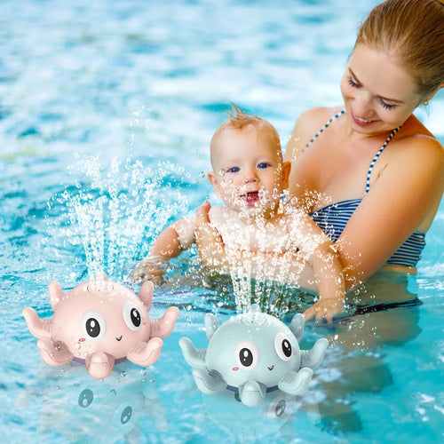 Calming sensory bath toy with automatic water spray designed for sensory play, stress-free bath time, and relaxing bedtime routines for kids



