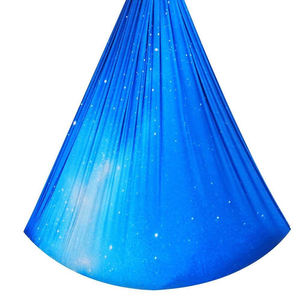 Blue sensory swing pod with calming star pattern for kids with sensory needs