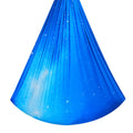 Blue sensory swing hammock with galaxy night sky pattern for calming therapy