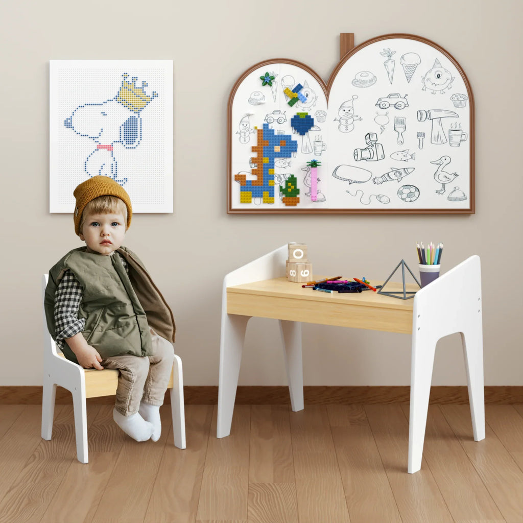 Kids sensory table and chair set designed for sensory play,  learning activities, and daily routines