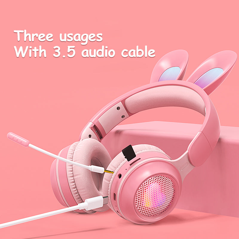 Wireless rabbit ear sensory headphones for kids 