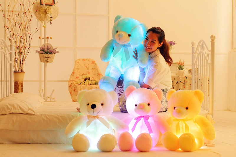 LED sensory teddy bear night light designed for calming bedtime routines, autism support, ADHD calming, nighttime comfort, and peaceful sleep for kids