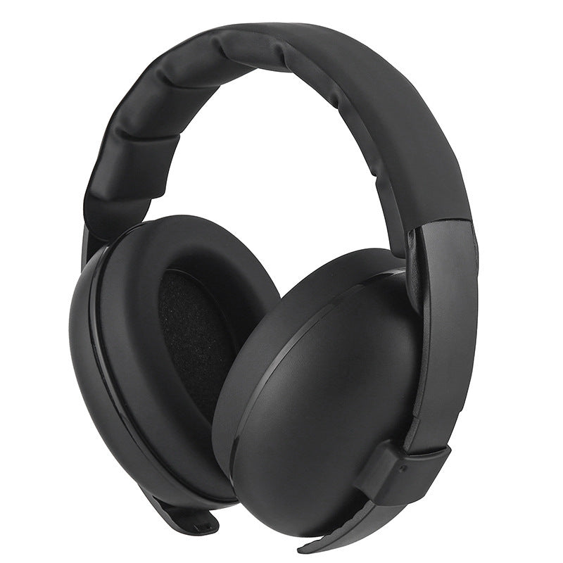 Baby noise-cancelling earmuffs with adjustable headband and cushioned ear pads