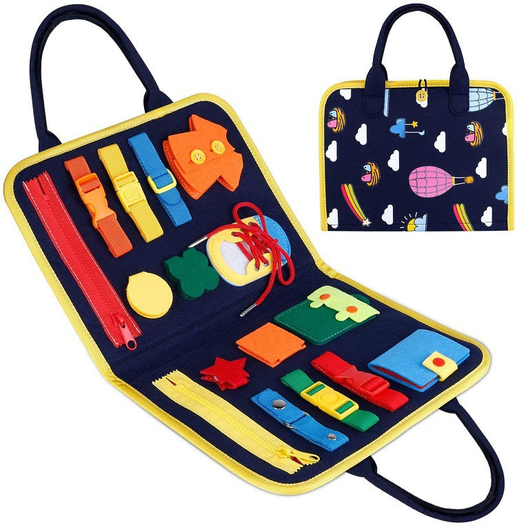 Montessori Sensory Busy Board for Toddlers | Fine Motor Skills Toy for Autism & ADHD