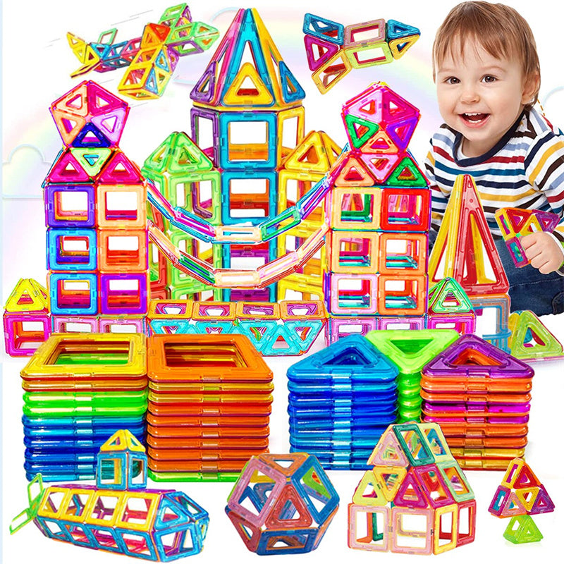STEM magnetic tiles set for kids designed for sensory learning, creativity, autism support, ADHD focus, fine motor skills, and screen-free educational play