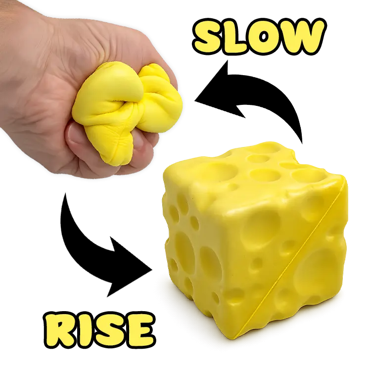 Fun Doh slow-rise cheese sensory squishy toy for kids – view 3