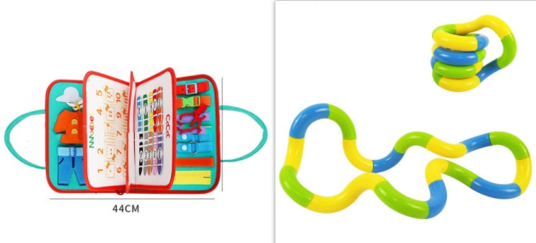 Montessori Sensory Busy Board for Toddlers | Fine Motor Skills Toy for Autism & ADHD