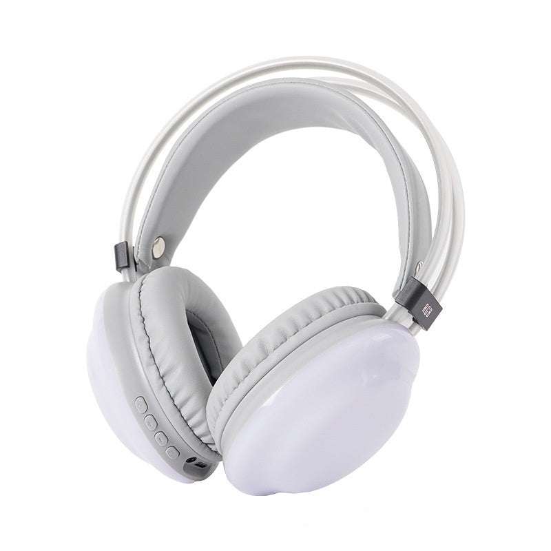 Colorful LED sensory headphones with adjustable headband and glowing ear cups

