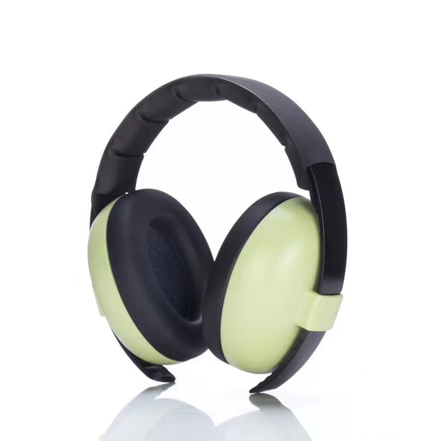 Baby noise-cancelling earmuffs with adjustable headband and cushioned ear pads