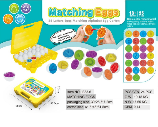 Montessori Matching Eggs Toy for Toddlers