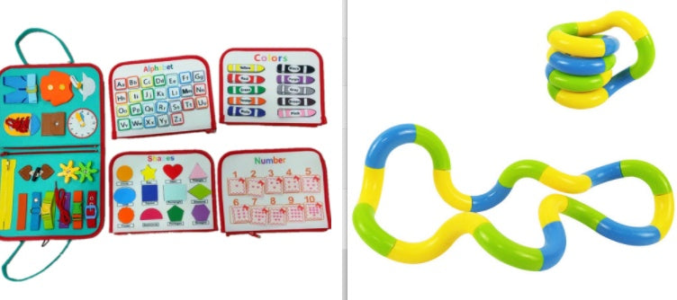 Montessori Sensory Busy Board for Toddlers | Fine Motor Skills Toy for Autism & ADHD