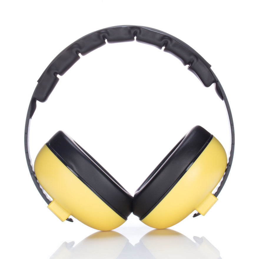 Baby noise-cancelling earmuffs with adjustable headband and cushioned ear pads
