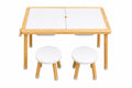 Wooden Kids Activity Table & Chair Set with Sensory Bins