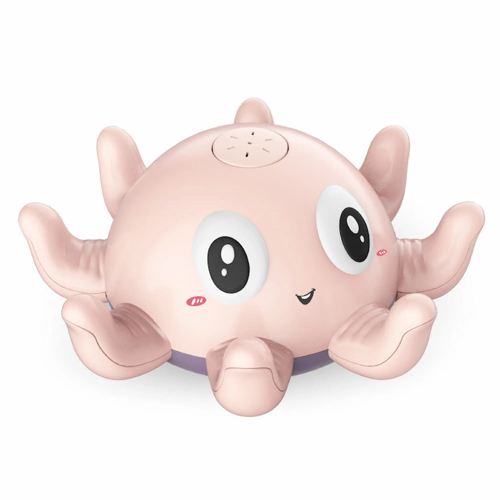 Pink octopus water spray bath toy 