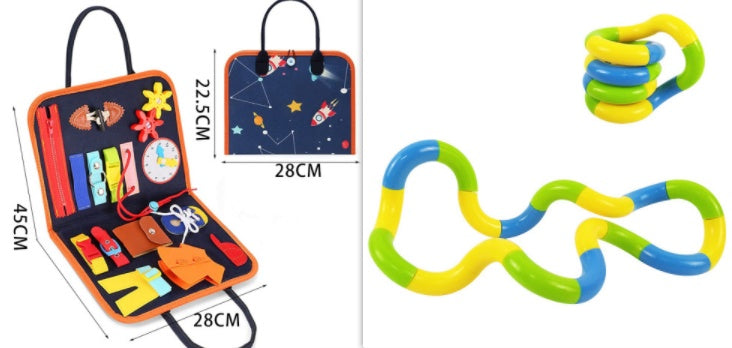 Montessori Sensory Busy Board for Toddlers | Fine Motor Skills Toy for Autism & ADHD