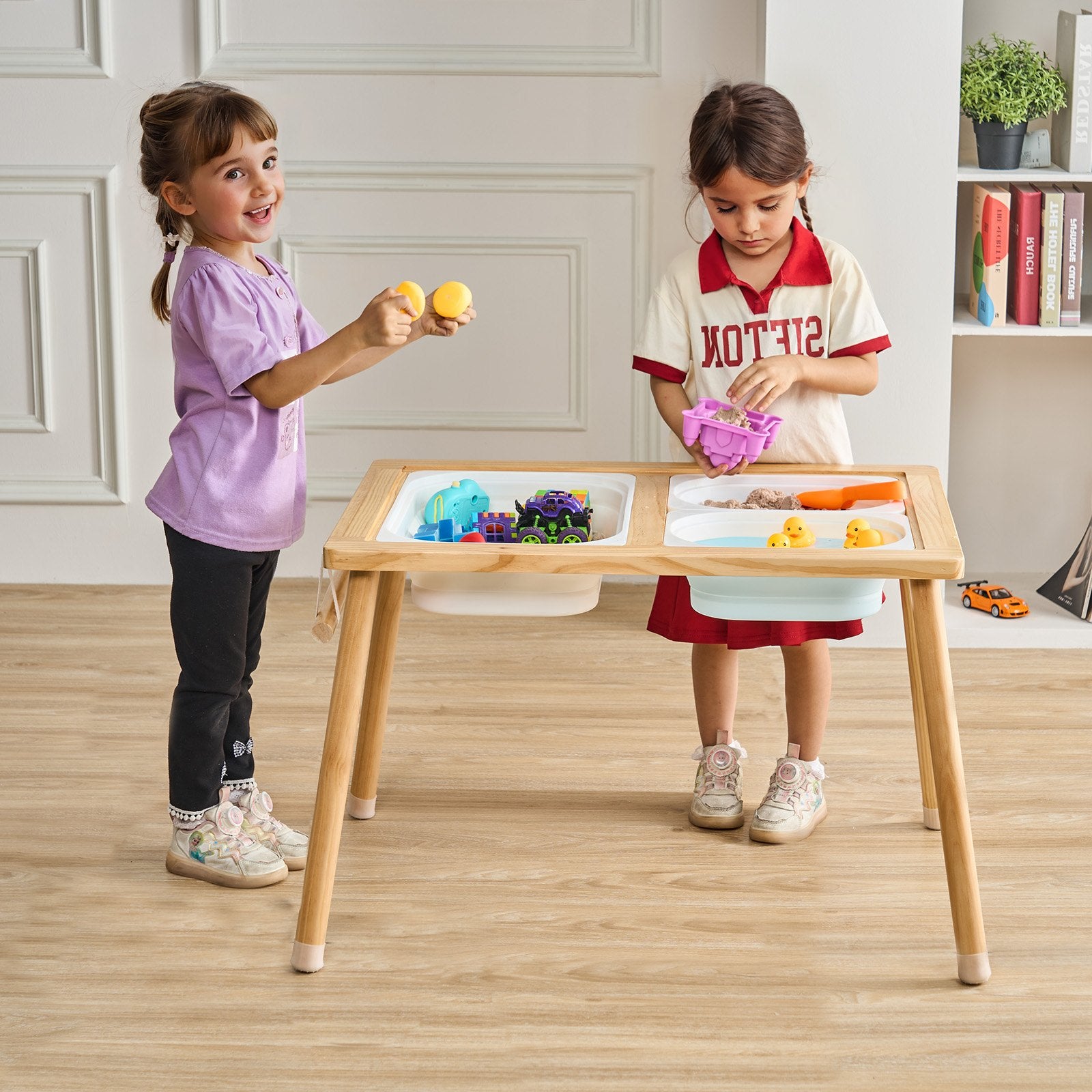 7-in-1 sensory activity table for kids designed for calm sensory play, fine motor development, and hands-on learning