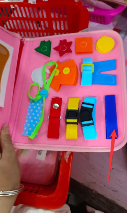 Montessori Sensory Busy Board for Toddlers | Fine Motor Skills Toy for Autism & ADHD