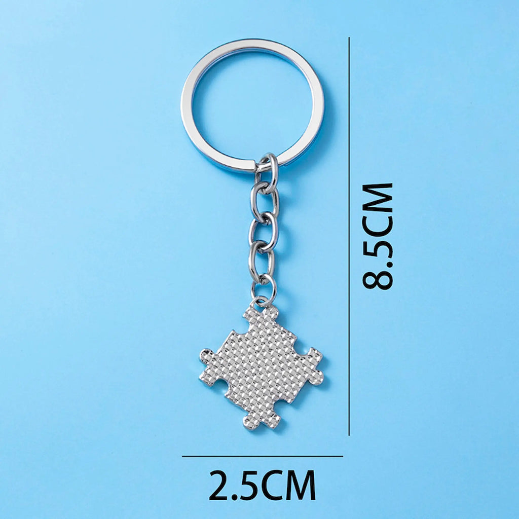 Back of keychain with measurements
