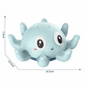 Blue octopus water spray bath toy 