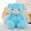 Blue teddy bear alone