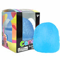Blue textured ball with colorful packaging