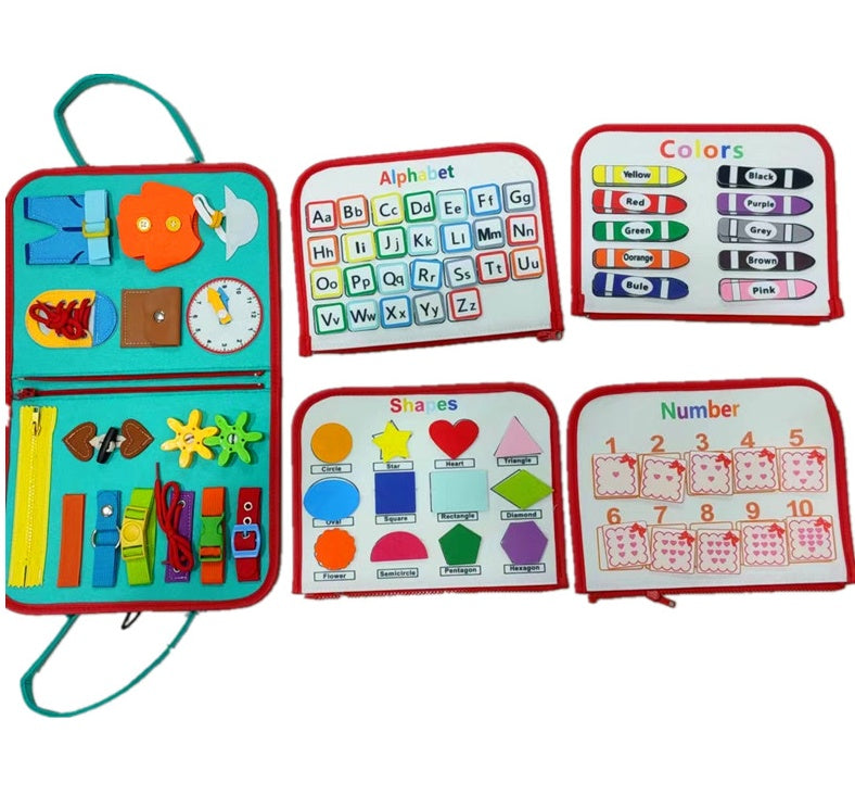 Montessori Sensory Busy Board for Toddlers | Fine Motor Skills Toy for Autism & ADHD