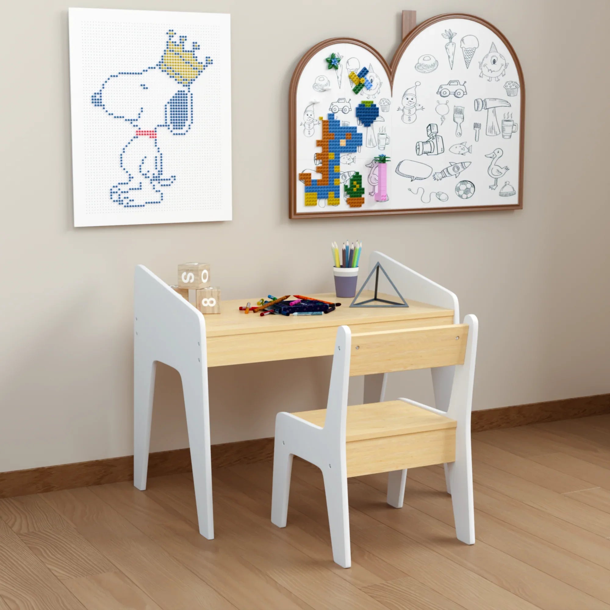 Kids sensory table and chair set designed for sensory play,  learning activities, and daily routines