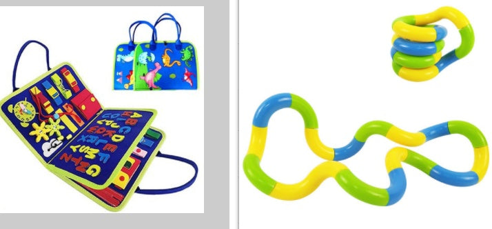 Montessori Sensory Busy Board for Toddlers | Fine Motor Skills Toy for Autism & ADHD