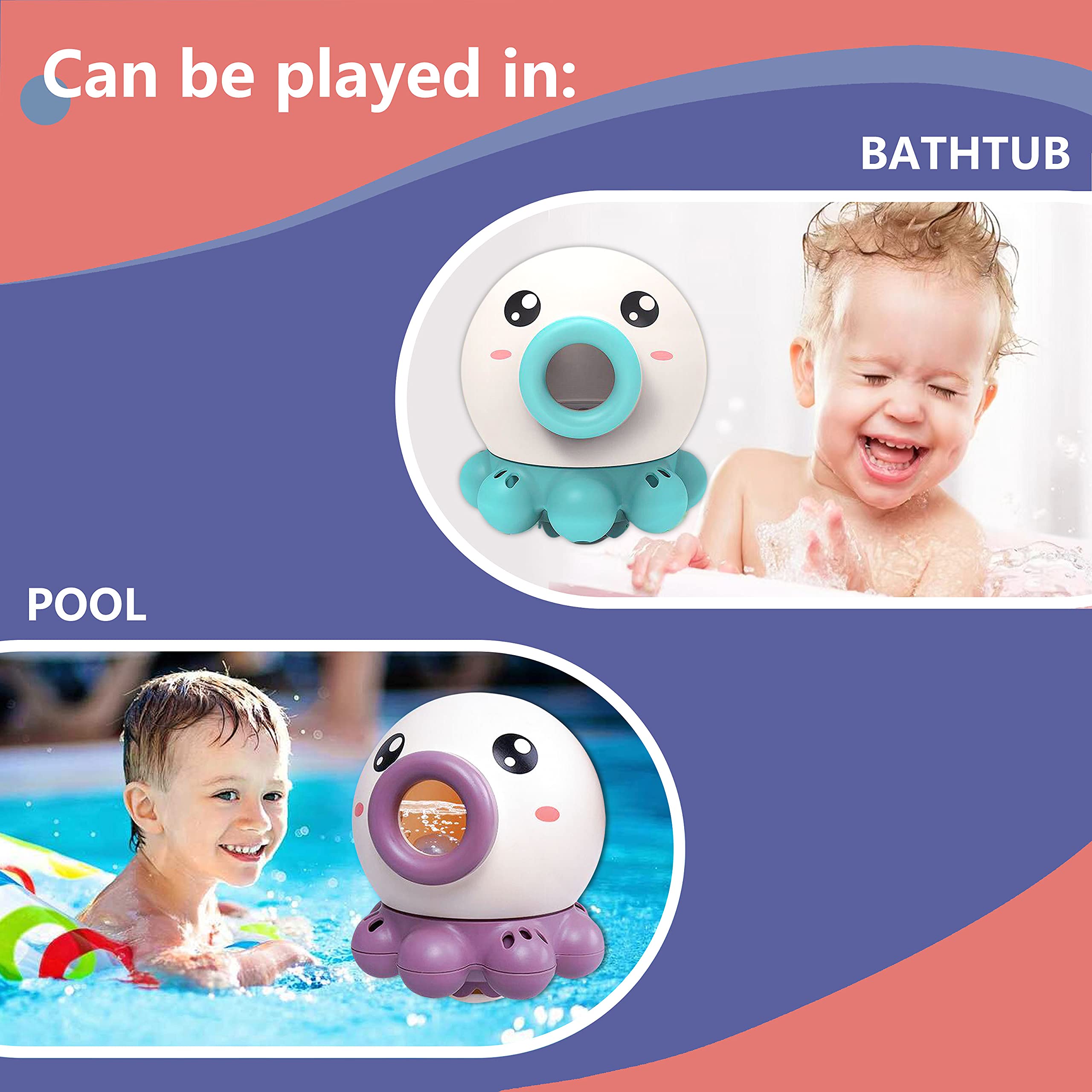 Bath water spray toy for toddlers designed for sensory bath play,  routines, and toddler water fun