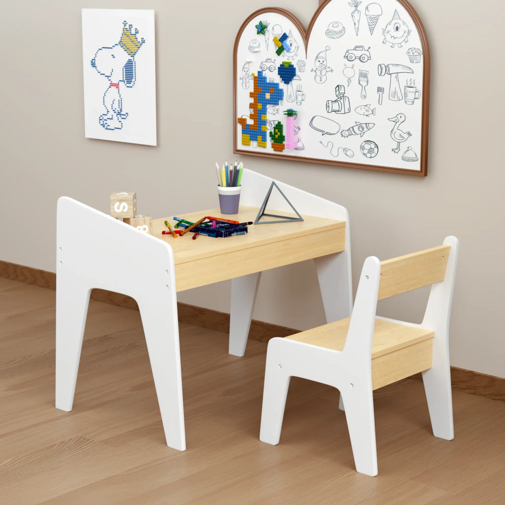 Kids sensory table and chair set designed for sensory play,  learning activities, and daily routines