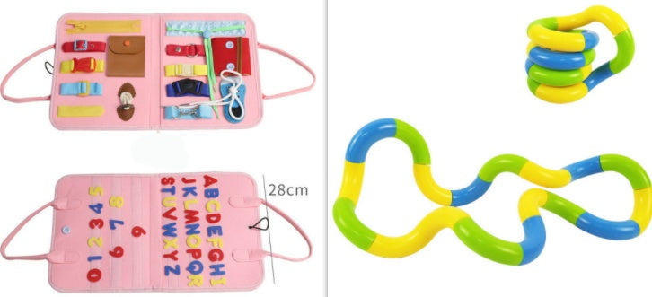 Montessori Sensory Busy Board for Toddlers | Fine Motor Skills Toy for Autism & ADHD