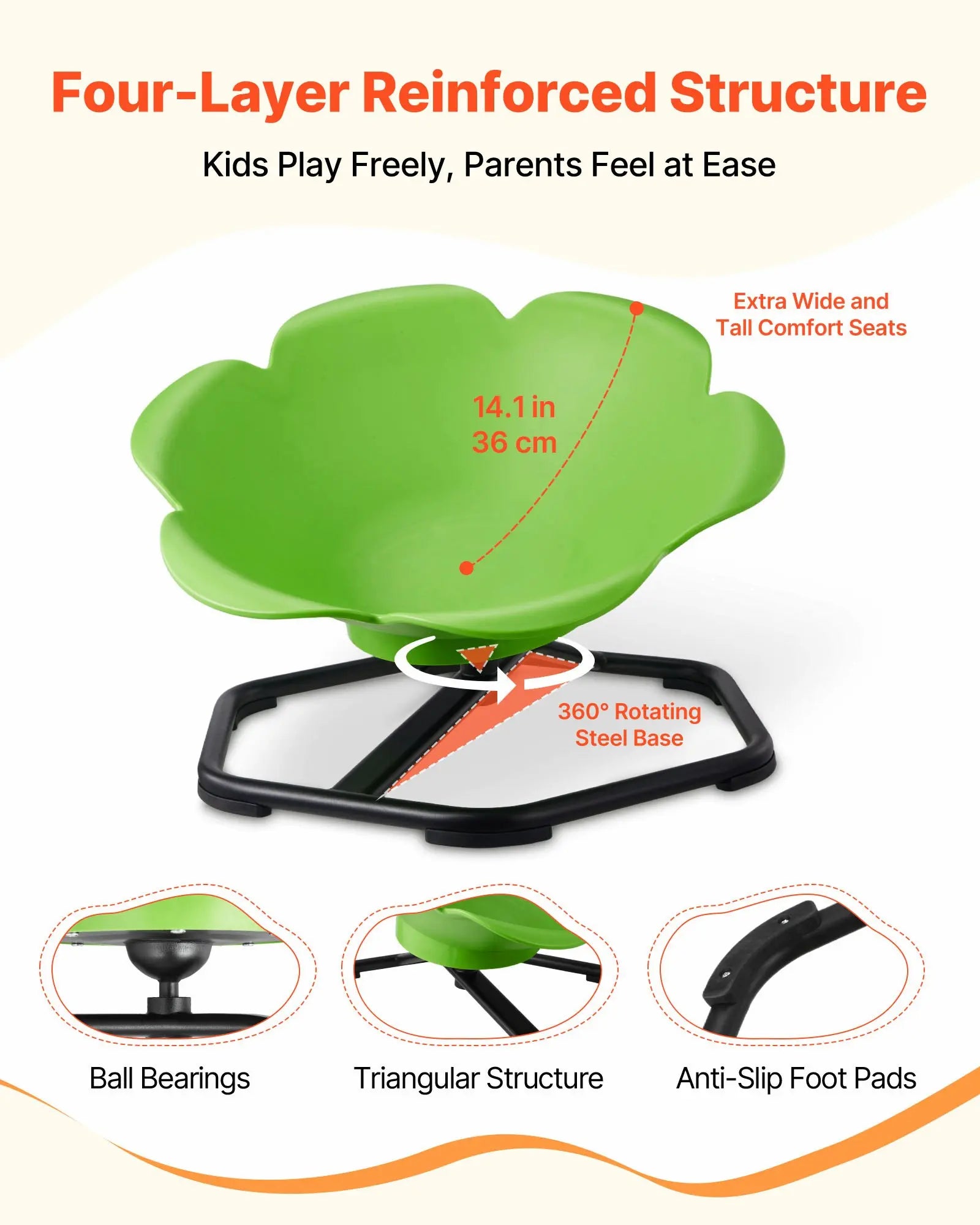 Green children's chair 