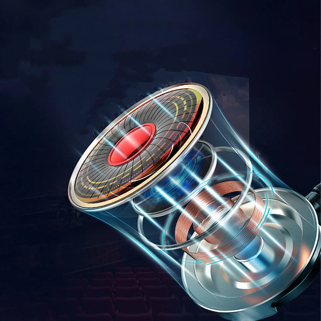 Illustration of a high-tech device with a red central component