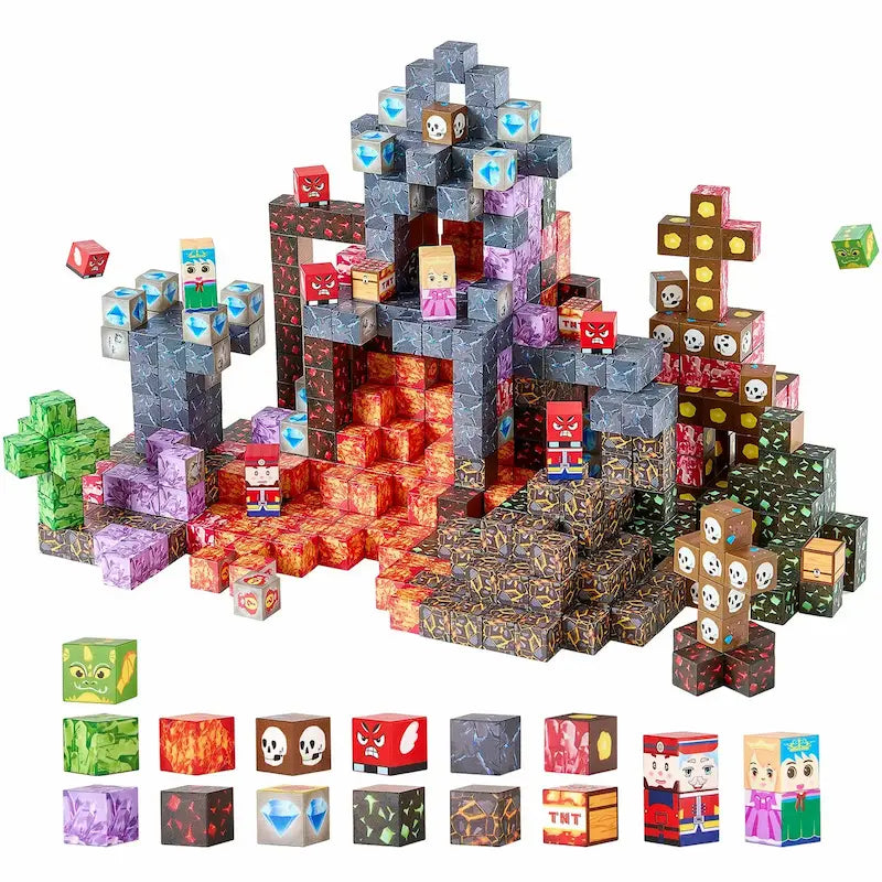 Magnetic-colorful building block set 